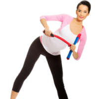 woman exercising rigurously