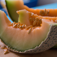 fresh cut cantaloupe 